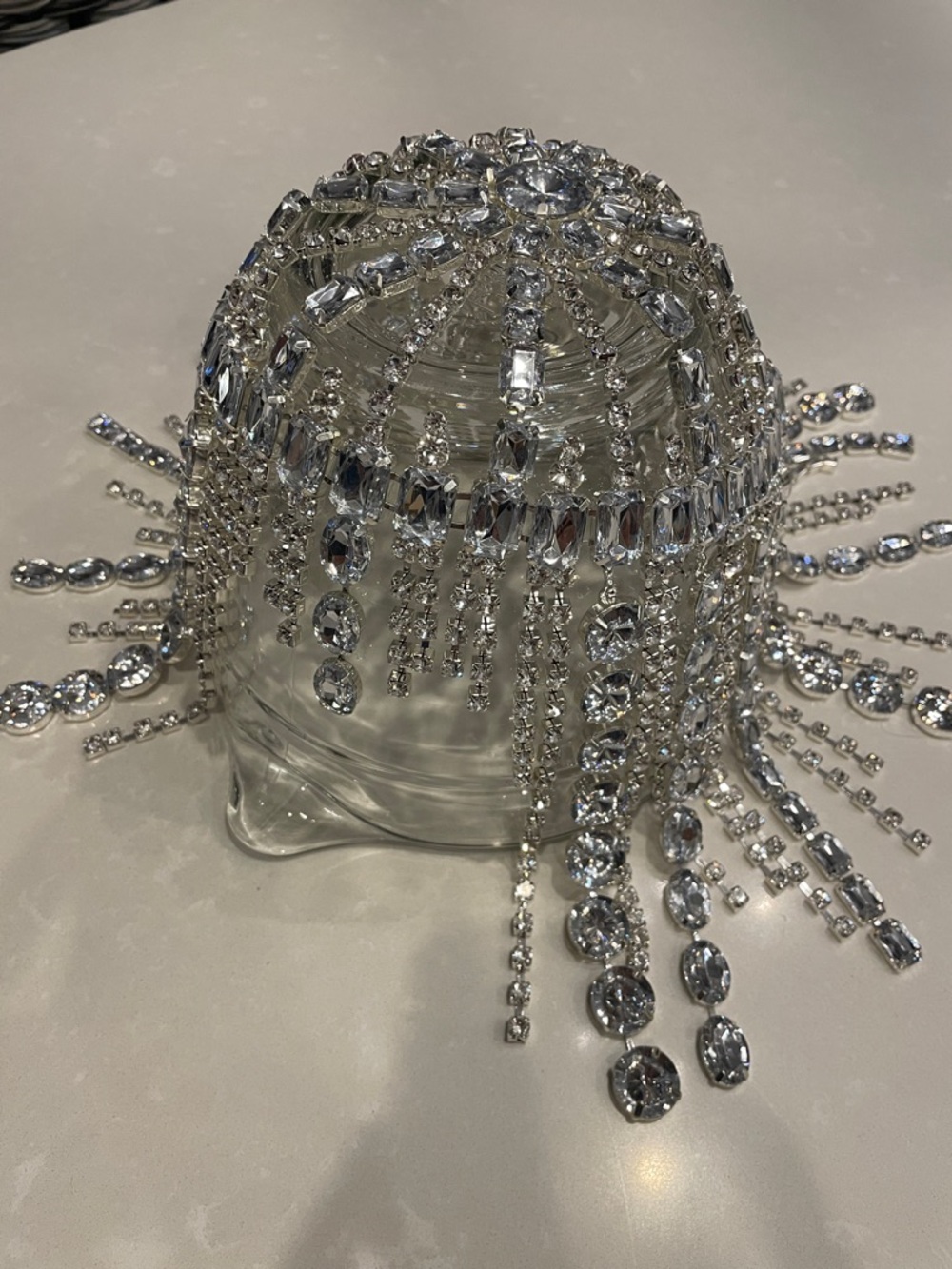 Rhinestone Headpiece Cap - Picture 5 of 10